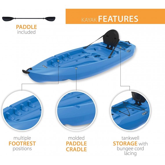 Lifetime Lotus Sit-On-Top Kayak with Paddle