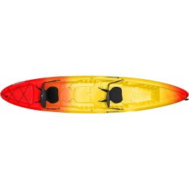 Perception Rambler 13.5 | Sit on Top Tandem Kayak | Recreational Kayak for Two | Storage with Tie Downs | 13' 6
