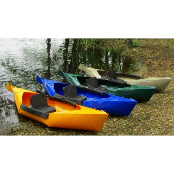 Foldable Kayak 10 Colors! Easy Transport, Popular, Comfortable Hard Shell Sit-On-Top Adjustable Kayak - Lightweight Quick & Fast Set Up, Perfect Fishing Boat Lake / River