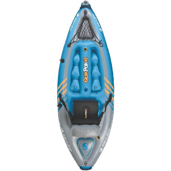 Sevylor Quikpak K1 1-Person Kayak Blue, 8'7