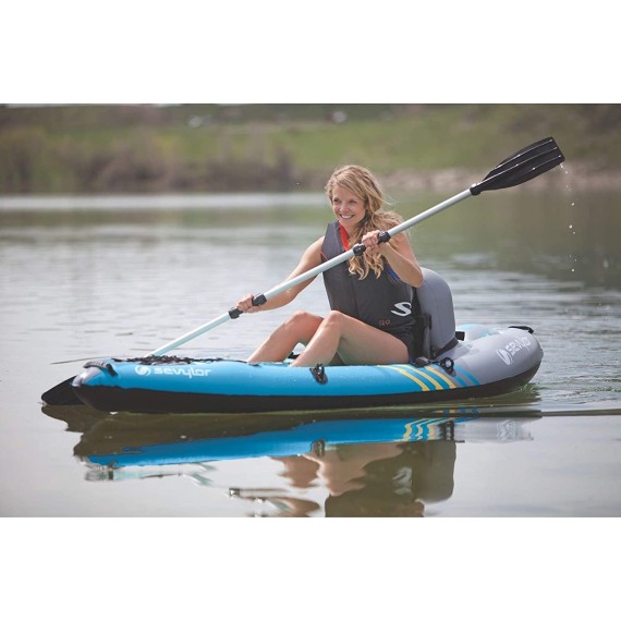 Sevylor Quikpak K1 1-Person Kayak Blue, 8'7