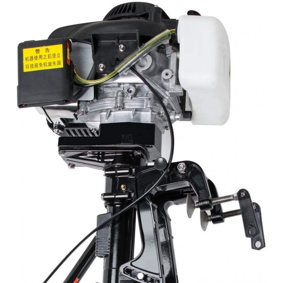 funchic 4 Stroke 3.6 HP Outboard Motor 55CC Boat Engine with Air Cooling System for Inflatable Boats, Fishing Boats, Sailboats, and Small Yachts