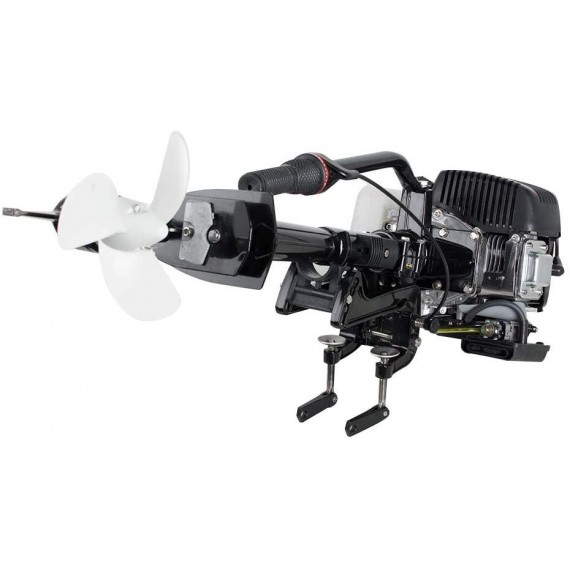 funchic 4 Stroke 3.6 HP Outboard Motor 55CC Boat Engine with Air Cooling System for Inflatable Boats, Fishing Boats, Sailboats, and Small Yachts