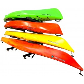 StoreYourBoard 4 Kayak Dock Storage Rack, Outdoor Over The Water Mount, Holds 400 lbs, Heavy-Duty Metal Stand
