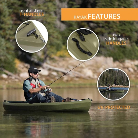 Lifetime Tamarack Angler Sit-On-Top Kayak, Olive, 120