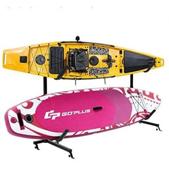 Sunil Freestanding Kayak Rack Height Adjustable Dual Storage