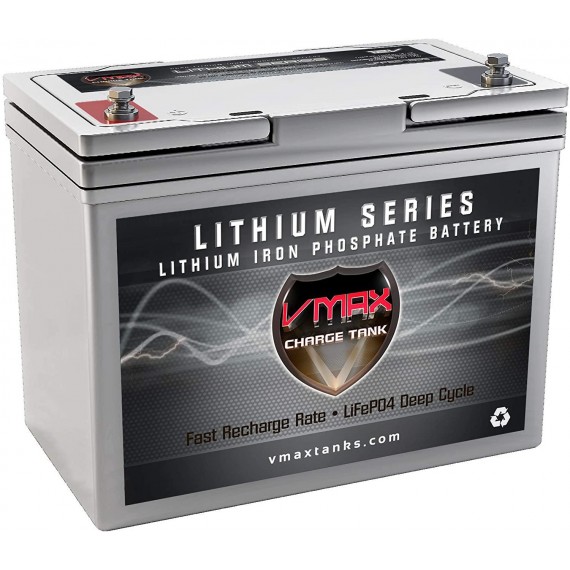 VMAX LFP24-1265 Deep Cycle Li-Iron LiFePO4 Battery Lithium Battery 850Wh 12V 65AH w/BMS Group 24 Battery for Camper RV Camping Outdoor Energy Station