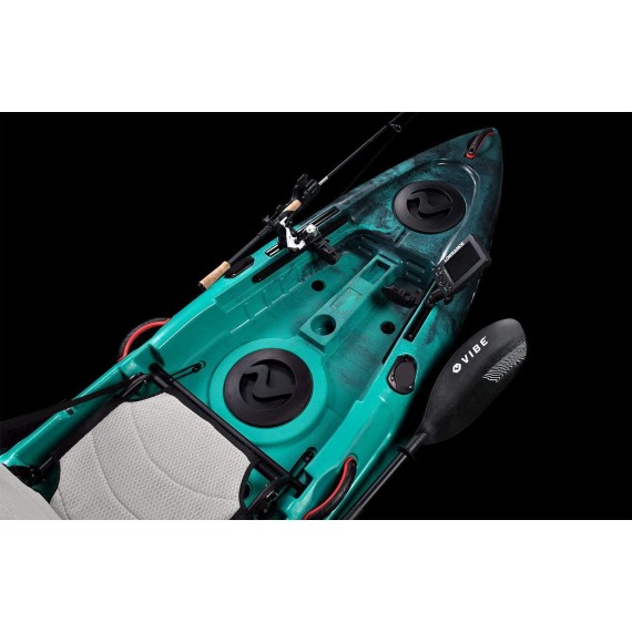 Vibe Kayaks Yellowfin 100 10 Foot Angler Sit On Top Fishing Kayak, Adjustable Hero Comfort Seat, Flush Rod Holders & Built in Storage