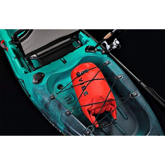 Vibe Kayaks Yellowfin 100 10 Foot Angler Sit On Top Fishing Kayak, Adjustable Hero Comfort Seat, Flush Rod Holders & Built in Storage