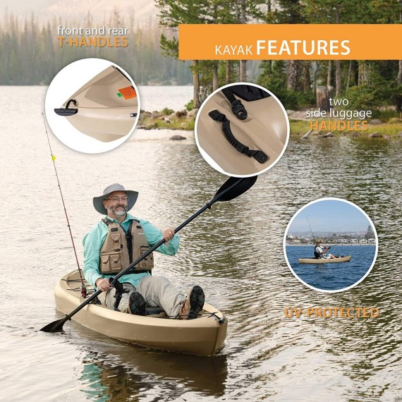 Lifetime 90806 Tamarack Angler 100 Fishing Kayak - 2 Pack (Paddles Included)
