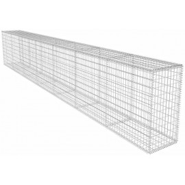 Gabion Wall with Cover, Galvanized Steel Gabion net, cage with retaining Wall 19.7'x1.6'x3.3'