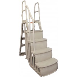 Main Access Smart Step and Ladder Entry System for 48 to 54 Inch Above Ground Pools; Taupe
