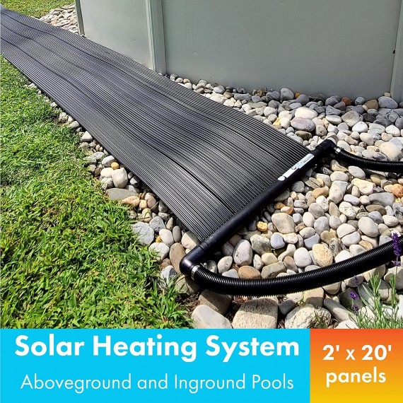 SunHeater S120U  Solar Pool Heater 2 by 20-Feet, Black