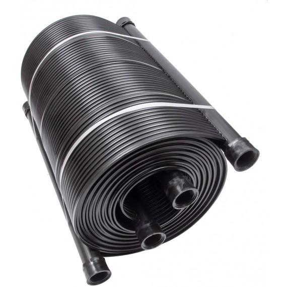 SunQuest Solar Swimming Pool Heaters - 2 Solar Hot Water Heater Panels w/ Max-Flow  - Swimming Pool Accessories for Above Ground Pools (2' x 20', 2 Count + Couplers + Integrated Diverter Valve)