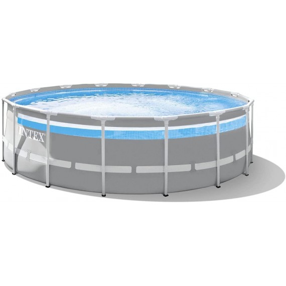 Intex 26729EH 16 Foot by 48 Inch Clearview Prism Fr Above Ground Swimming Pool with Filter Pump, Easy Set Up and fits up to 6 People