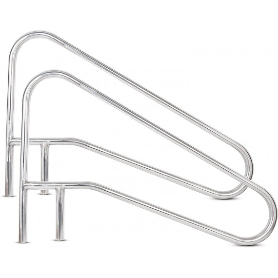 KUAFU Pool Handrail Swimming Pool Hand Rail Stainless Steel Perfect Handle Swimming Pool St Rail 2 Packages