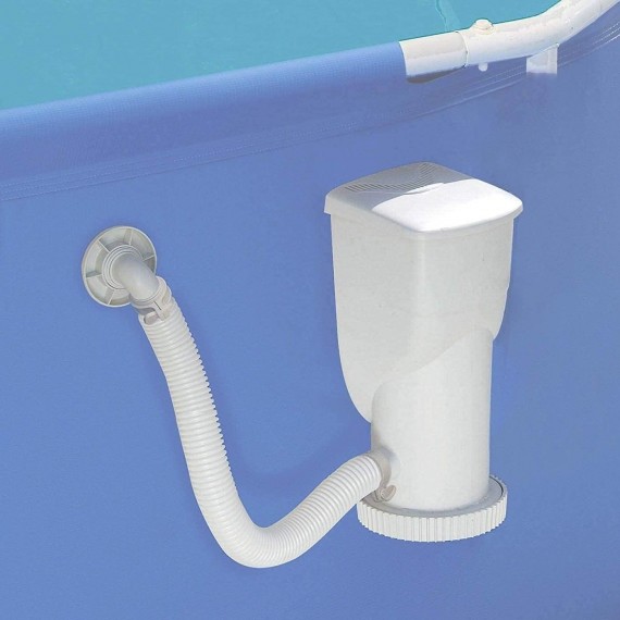 Summer Waves SkimmerPlus P53FX1500 1500GPH Above Ground Swimming Pool 120V GFCI Skimmer Filter Pump System with 1.25