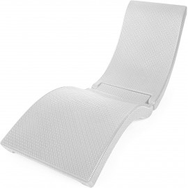 Pool Mate Luxury Swimming Pool Patio Chaise Lounge Ch, White