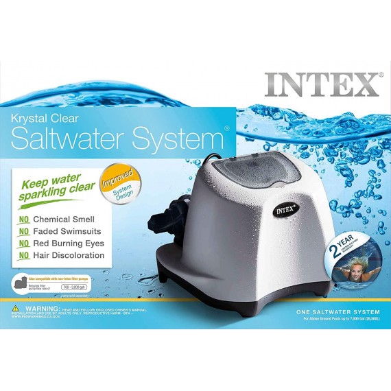 INTEX 26667EG QS500 Krystal Clear Saltwater System with E.C.O. (Electrocatalytic Oxidation) for up to 7000 Gallon Above Ground Pools